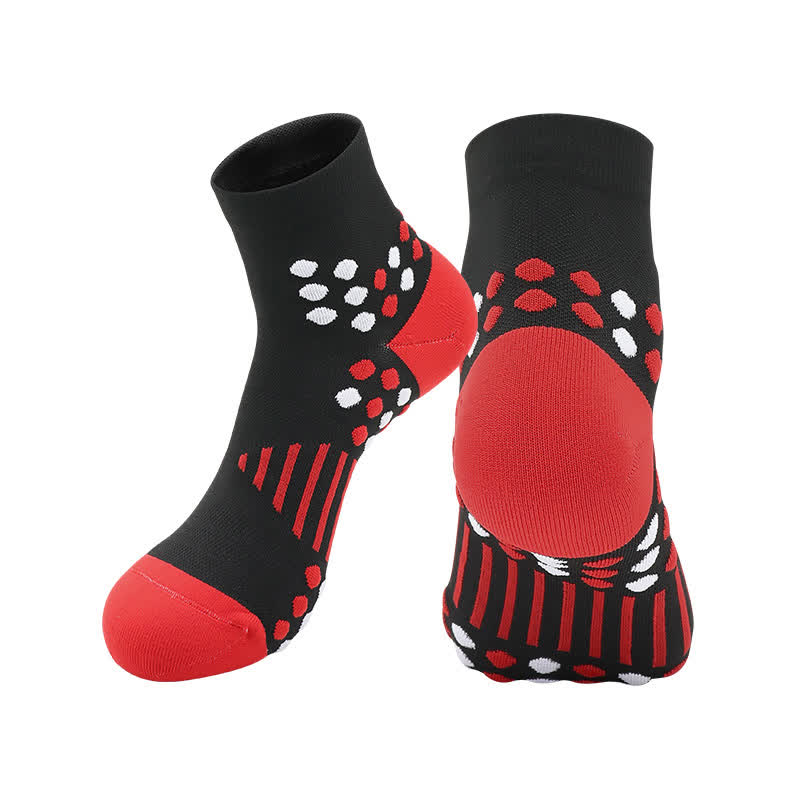 Cycling Ankle Compression Socks with Targeted Support(4 Pairs) - Black - EU39-44(US6-10) - image 9