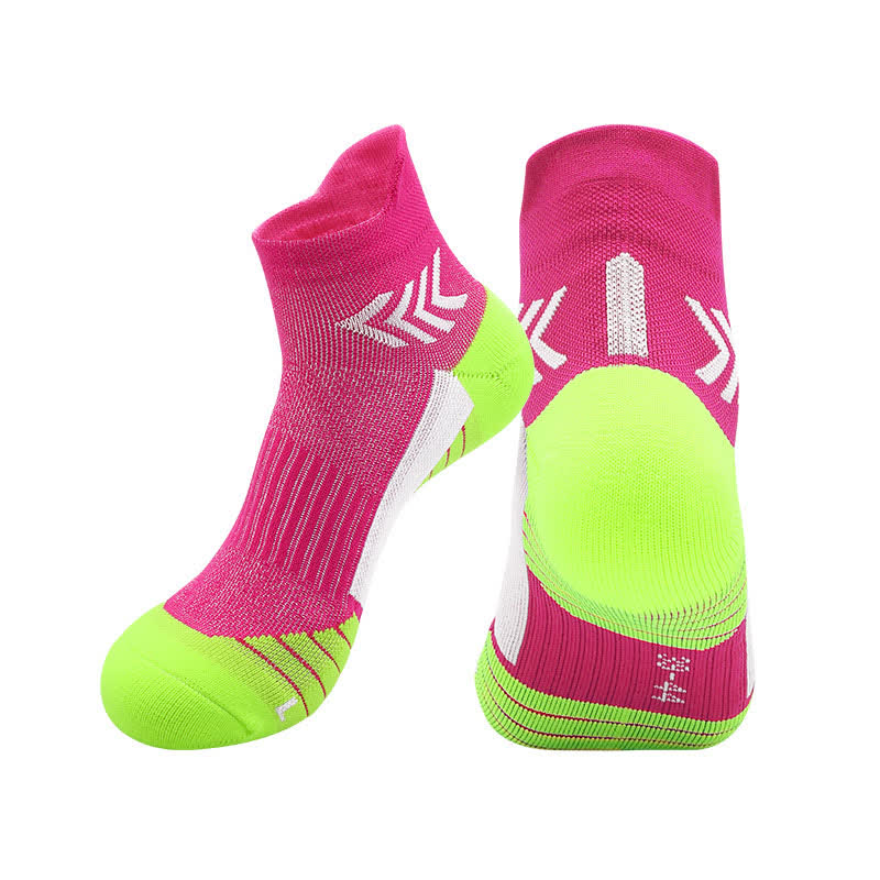 Graphics Print Running Ankle Compression Socks(4 Pairs) - Pink - EU39-44(US6-10) - image 13