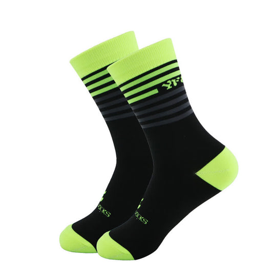 Stripe Black Cycling Quarter Compression Socks(4 Pairs) - image 0