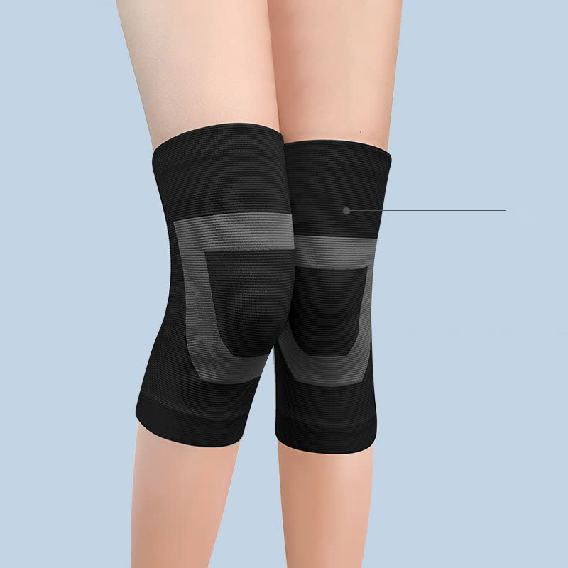High Elastic Sports Knee Pads - Black - XXL - image 6