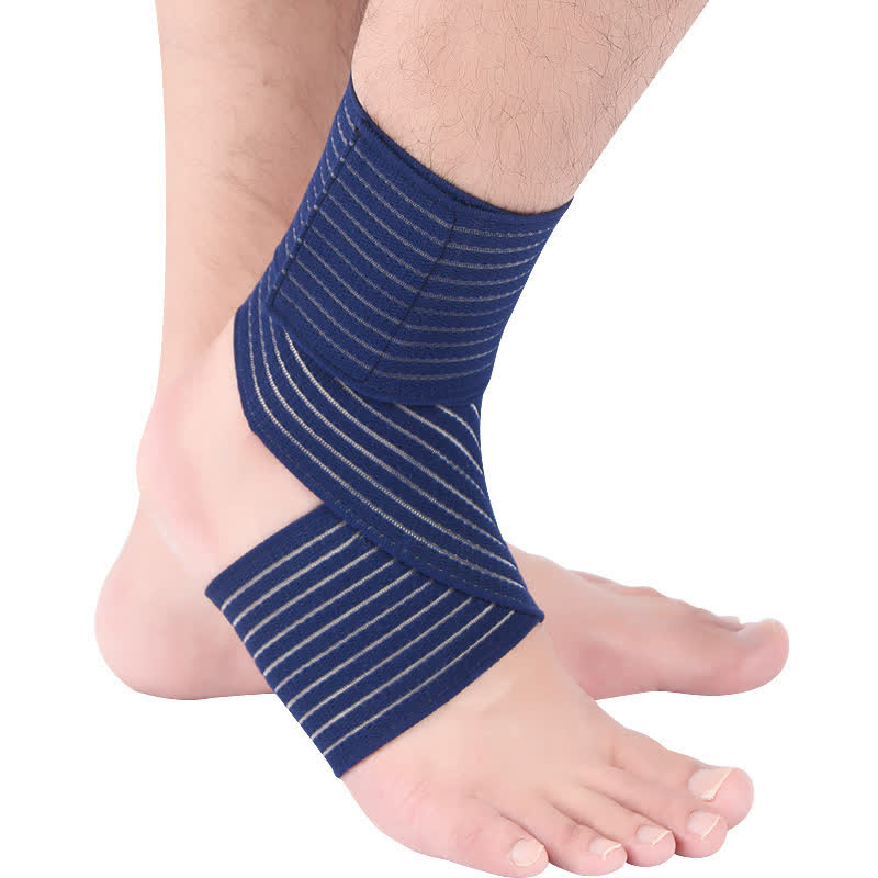 Thin Elastic Velcro Wrap Ankle Braces - Dark Blue - One Size - image 8