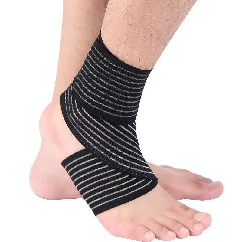 Thin Elastic Velcro Wrap Ankle Braces - Black - One Size - image 5