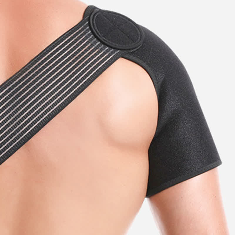 Black Adjustable Elastic Shoulder Brace - image 5