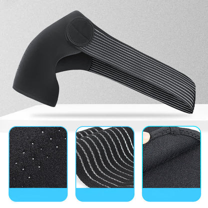 Black Adjustable Elastic Shoulder Brace - image 2