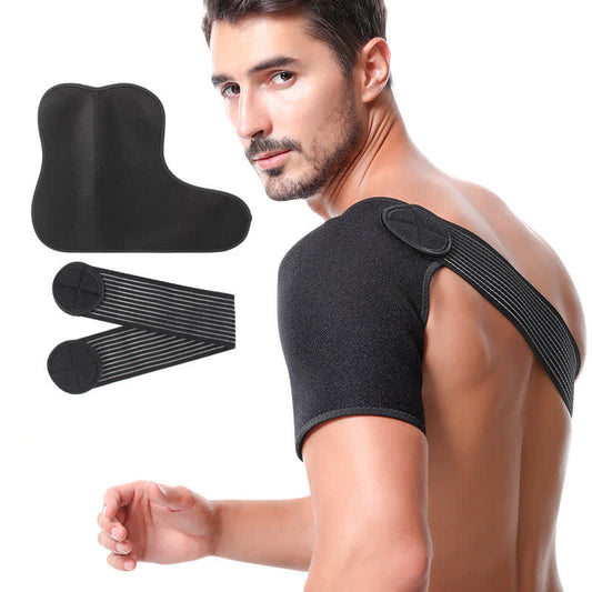 Black Adjustable Elastic Shoulder Brace - image 0