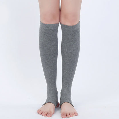 Pure Cotton Stirrup Calf Sleeves - Dark Grey - XL - image 2