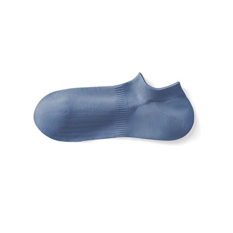 Cotton Sweat-wicking Mesh Breathable No Show Socks(7 Pairs) - Navy Blue - EU39-44(US6-10) - image 10