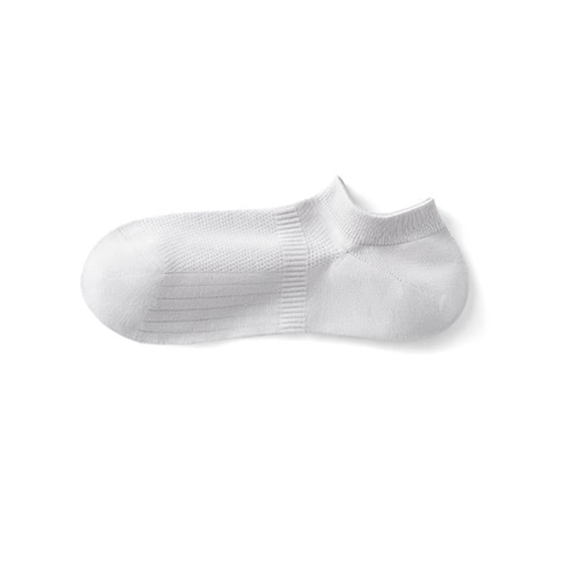 Cotton Sweat-wicking Mesh Breathable No Show Socks(7 Pairs) - Grey - EU39-44(US6-10) - image 4