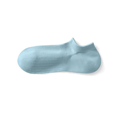 Cotton Sweat-wicking Mesh Breathable No Show Socks(7 Pairs) - Green - EU39-44(US6-10) - image 8