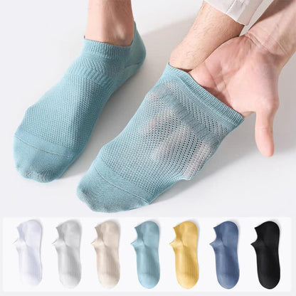 Cotton Sweat-wicking Mesh Breathable No Show Socks(7 Pairs) - Multicolor - EU39-44(US6-10) - image 0