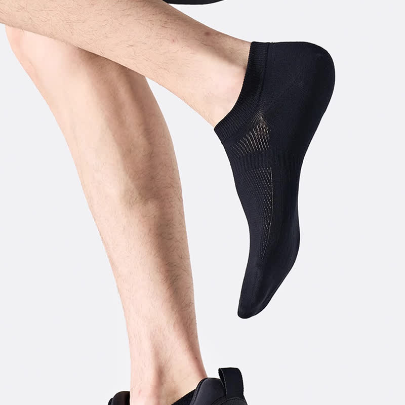 Cotton Sweat-wicking Mesh Breathable No Show Socks(7 Pairs) - image 11