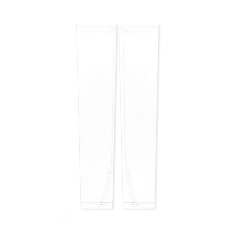 Elastic Breathable Outdoor Sun Protection Arm Sleeves - White - XL - image 2