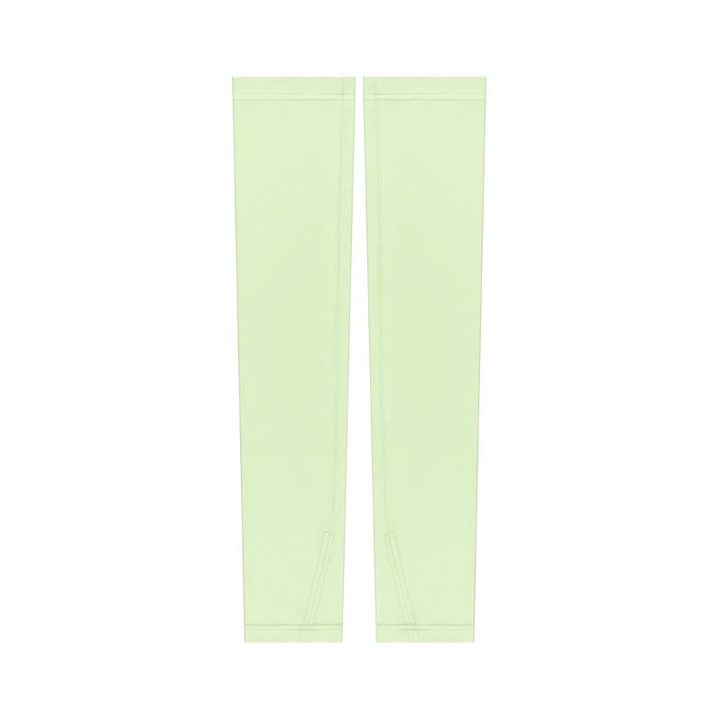 Elastic Breathable Outdoor Sun Protection Arm Sleeves - Green - XL - image 10