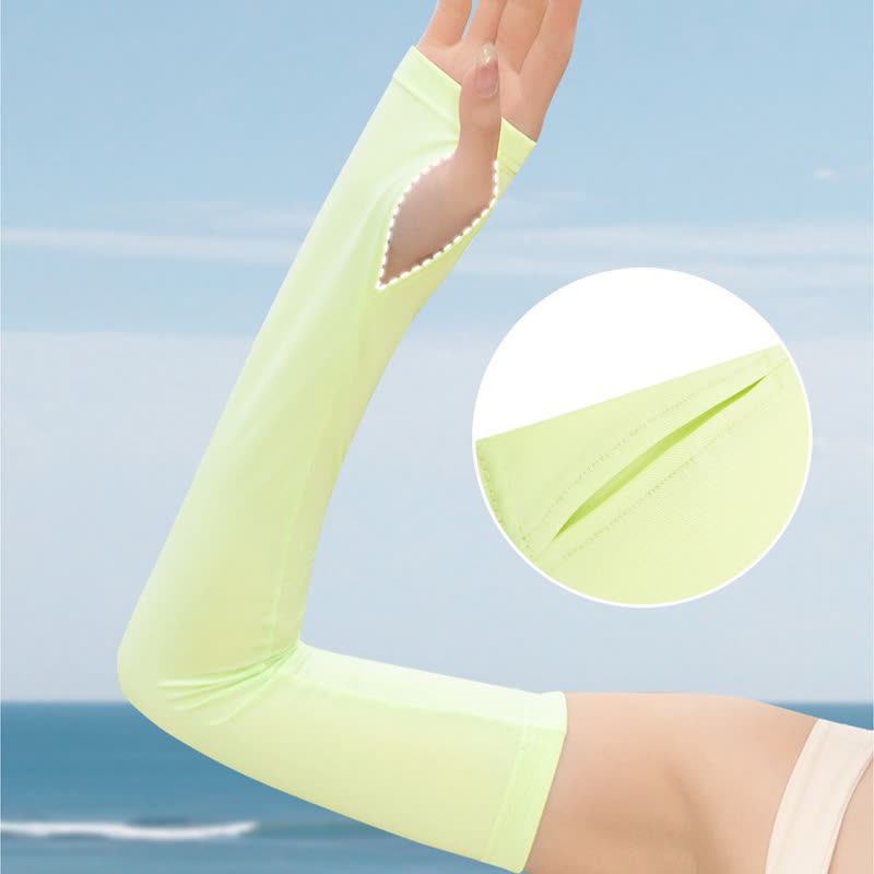 Elastic Breathable Outdoor Sun Protection Arm Sleeves - image 9