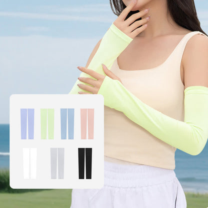 Elastic Breathable Outdoor Sun Protection Arm Sleeves - image 0