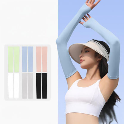 Outdoor Sports Sun Protection Ice Silk Arm Sleeves - image 0