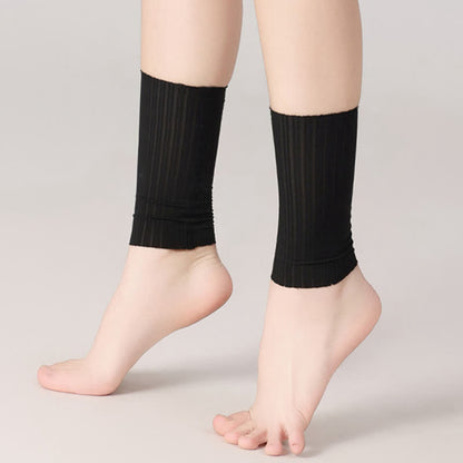 Wheat Jacquard Ice Silk Ankle Sleeves(2 Pairs) - Black - XL - image 0