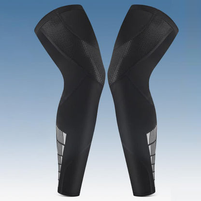 Reflective Non-slip Cycling Compression Thigh Sleeves - Black - 2XL - image 8