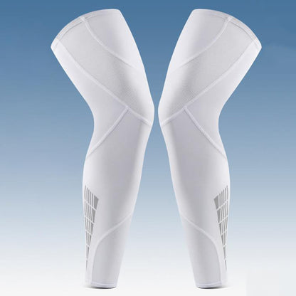 Reflective Non-slip Cycling Compression Thigh Sleeves - White - 2XL - image 7