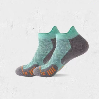 Striped Color Block Sports Ankle Compression Socks(5 Pairs) - Green - EU39-44(US6-10) - image 5
