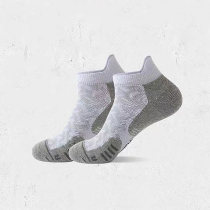 Striped Color Block Sports Ankle Compression Socks(5 Pairs) - White - EU39-44(US6-10) - image 2