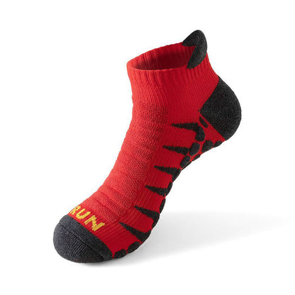 Plus Size Workout Grip Ankle Compression Socks(5 Pairs) - Red - EU40-46(US7-12) - image 6