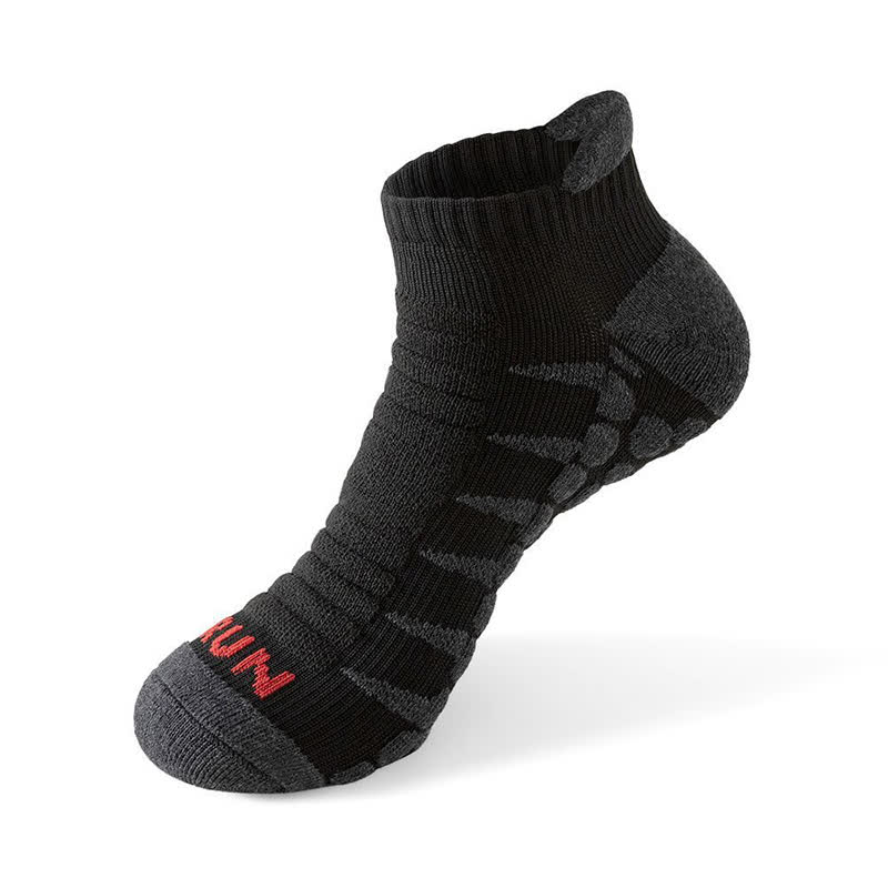 Plus Size Workout Grip Ankle Compression Socks(5 Pairs) - Black - EU40-46(US7-12) - image 3