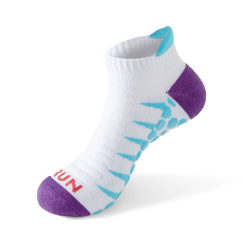 Plus Size Workout Grip Ankle Compression Socks(5 Pairs) - White&Blue - EU40-46(US7-12) - image 8