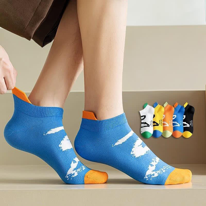 Plus Size Ink Brush Ankle Compression Socks(5 Pairs) - image 1