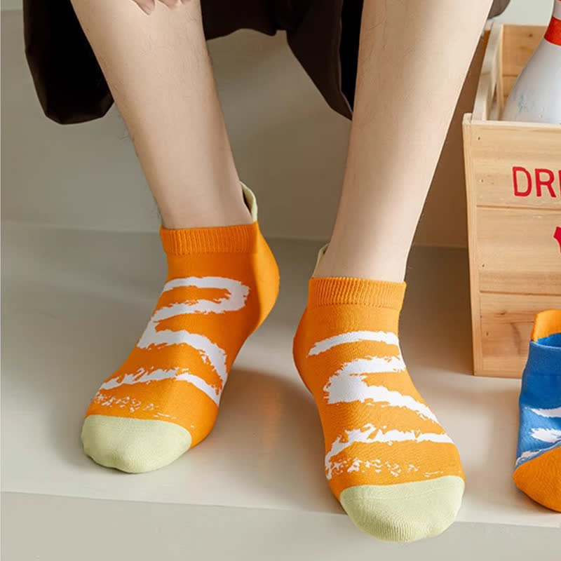 Plus Size Ink Brush Ankle Compression Socks(5 Pairs) - image 6