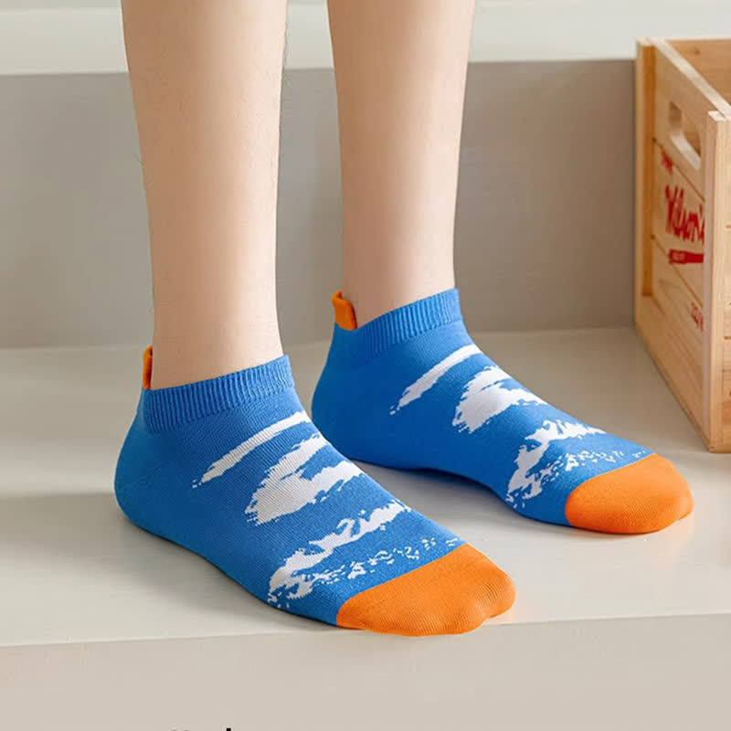 Plus Size Ink Brush Ankle Compression Socks(5 Pairs) - image 8