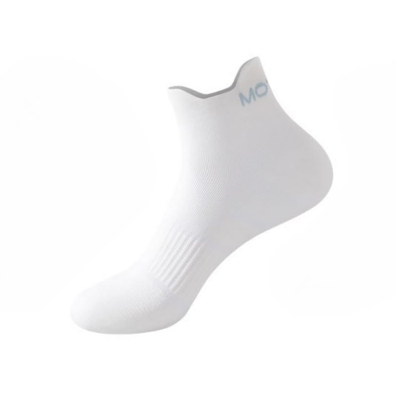 Plus Size Pinstripe Sports Ankle Compression Socks(6 Pairs) - White - EU36-44(US3-10) - image 2
