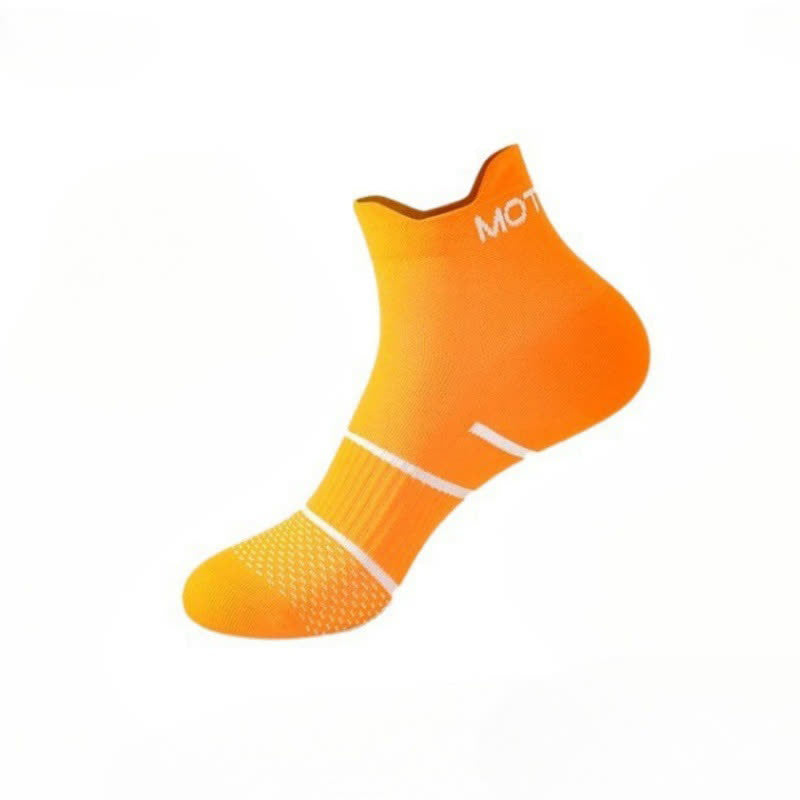 Plus Size Pinstripe Sports Ankle Compression Socks(6 Pairs) - Orange - EU36-44(US3-10) - image 4