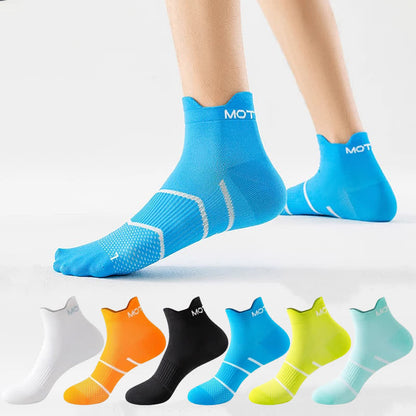 Plus Size Pinstripe Sports Ankle Compression Socks(6 Pairs) - image 0