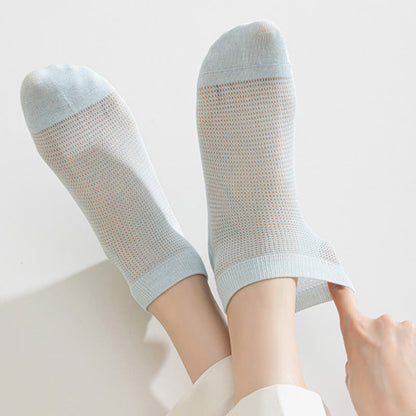 Mesh Breathable Mulberry Silk No Show Socks(9 Pairs) - image 10