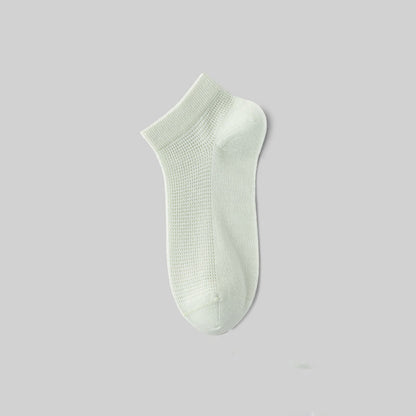 Mesh Breathable Mulberry Silk No Show Socks(9 Pairs) - Light Green - EU36-40(US3-7) - image 12