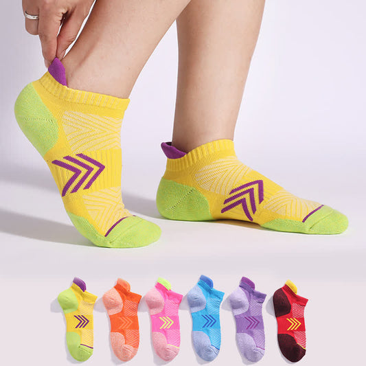 Arrow Colorblock Non-slip Cotton Ankle Compression Socks(6 Pairs) - image 0