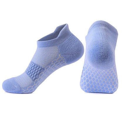 Gradient Color Block Cotton Ankle Compression Socks(8 Pairs) - Blue - EU39-42(US6-8.5) - image 10