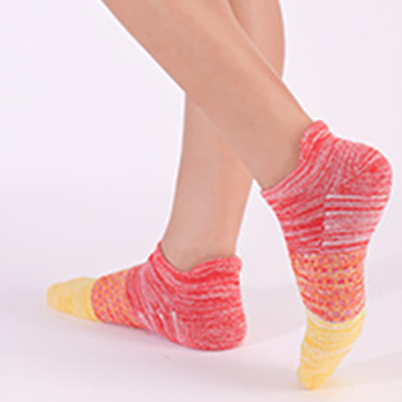 Gradient Color Block Cotton Ankle Compression Socks(8 Pairs) - image 8