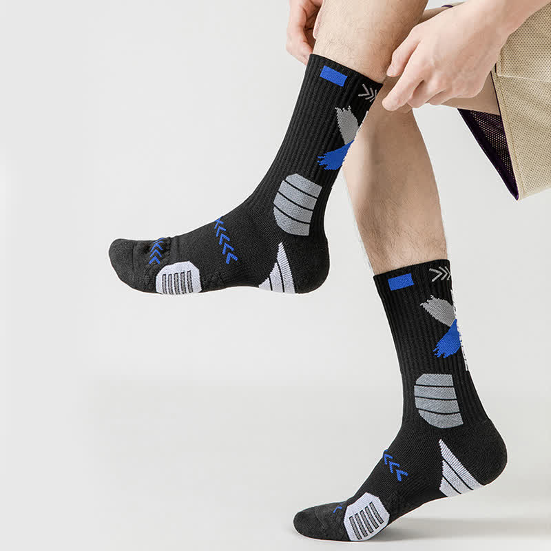 Arrow Graphic Print Sports Quarter Compression Socks(5 Pairs) - image 5