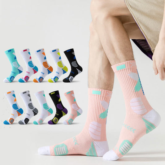 Arrow Graphic Print Sports Quarter Compression Socks(5 Pairs) - image 0