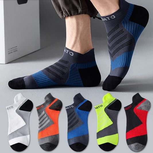 Colorblock Letter Print Ankle Compression Socks(5 Pairs) - image 0