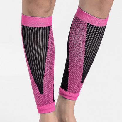 Breathable Athletic Compression Calf Sleeve - Pink - L - image 9