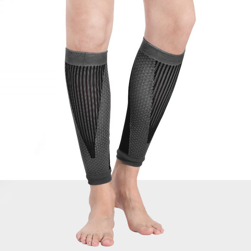 Breathable Athletic Compression Calf Sleeve - Black - L - image 7