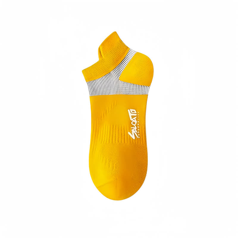Anti-blister Cotton Athletic Ankle Compression Socks(5 Pairs) - Yellow - EU39-44(US6-10) - image 8