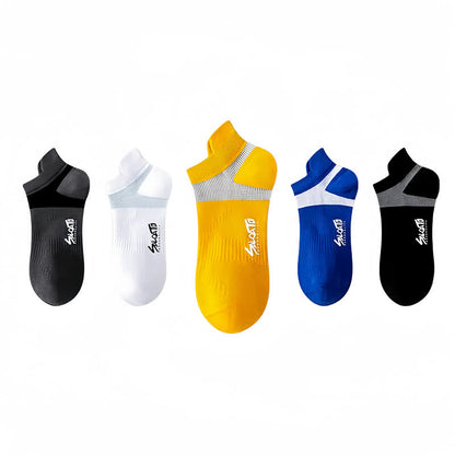 Anti-blister Cotton Athletic Ankle Compression Socks(5 Pairs) - Multicolor - EU39-44(US6-10) - image 2