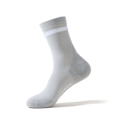 Color-block Cycling Quarter Compression Socks(7 Pairs) - Grey - EU39-43(US6-9) - image 7