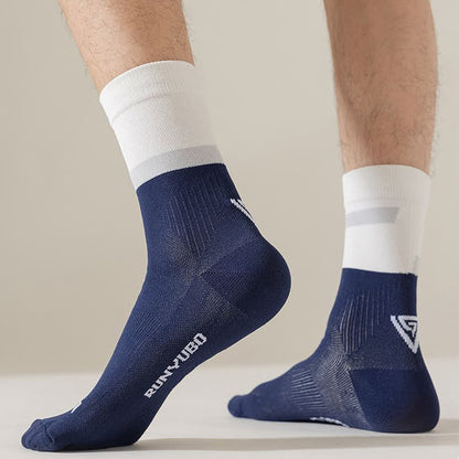 Color-block Cycling Quarter Compression Socks(7 Pairs) - image 9