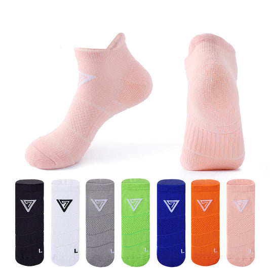 Triangle Print Cotton Ankle Compression Socks(7 Pairs) - Multicolor - EU40-44(US7-10) - image 0