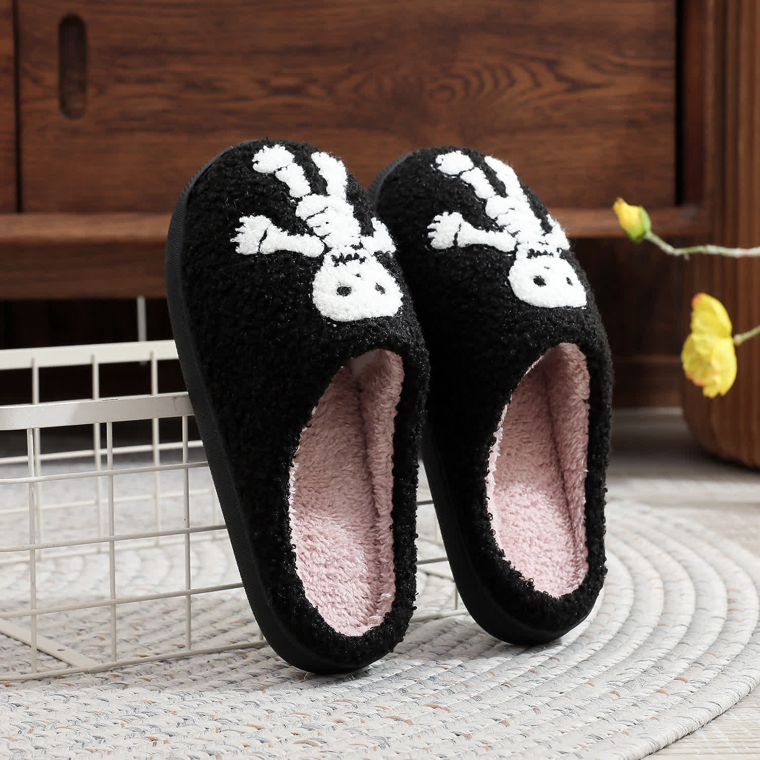 Plus Size Halloween Horror Skeleton Slippers - image 2
